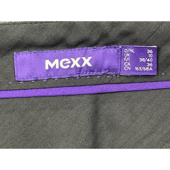 Womens Gray Plaid Straight-Leg Dress Pants By Mexx Size 10 - Picture 6 of 8